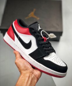 Air Jordan 1 Low ‘Black Toe’ Black Red 553558-116