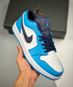 Air Jordan 1 Low ” UNC” White/University Blue-Black