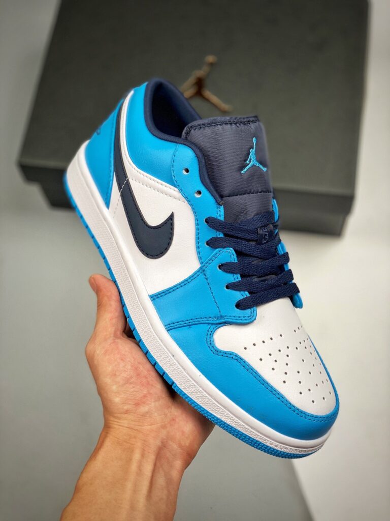 Air Jordan 1 Low ” UNC” White/University Blue-Black