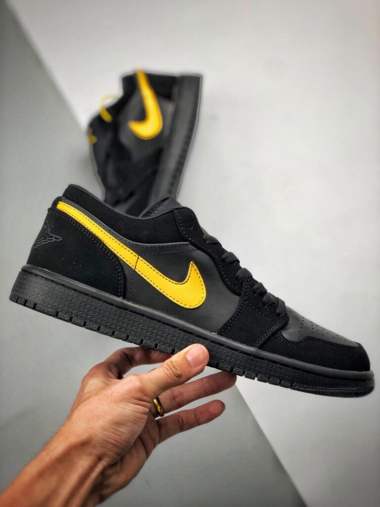 Air Jordan 1 Low Black Yellow 553558-071