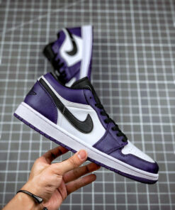 Air Jordan 1 Low Court Purple/White-Black 553558-500