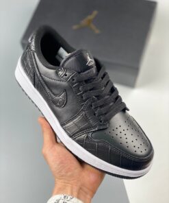 Air Jordan 1 Low Golf “Croc” Black/Iron Grey/White DD9315-003