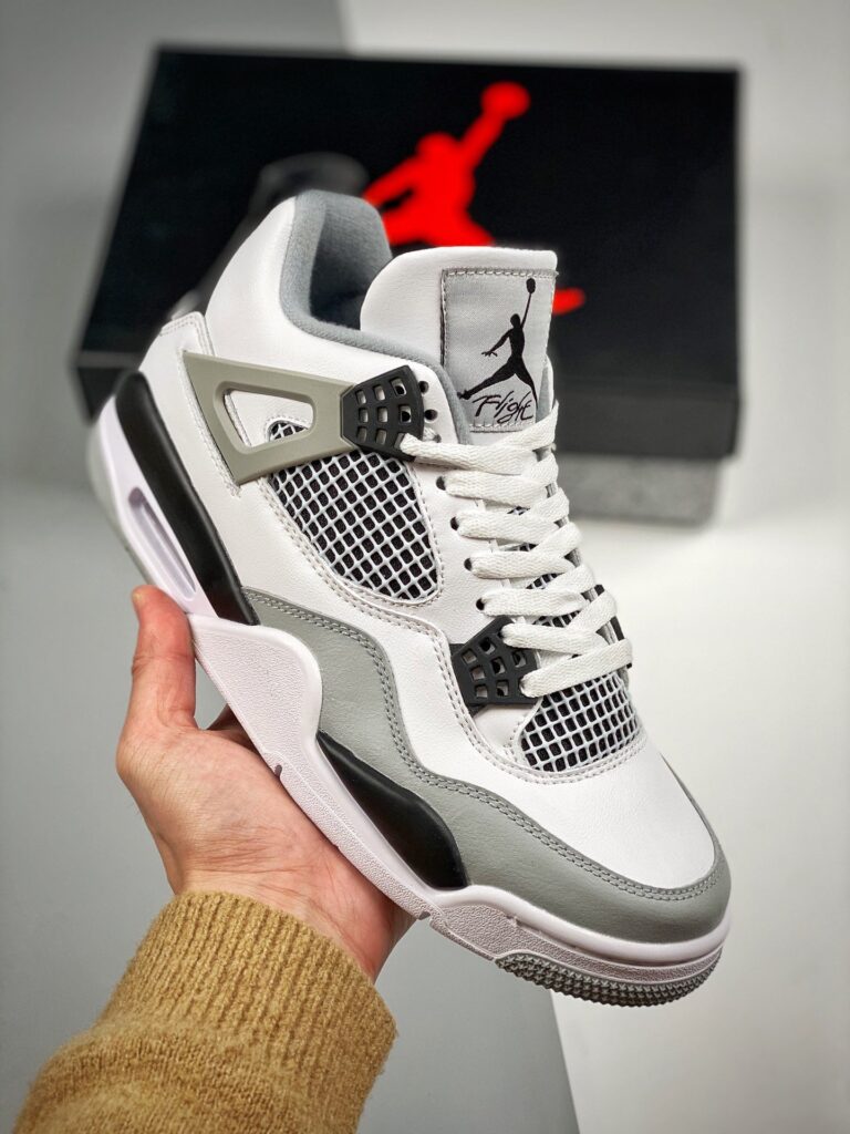 Air Jordan 4 ” Military Black” White/Black-Neutral Grey