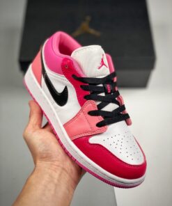 Air Jordan 1 Low Pink and Red 553560-162