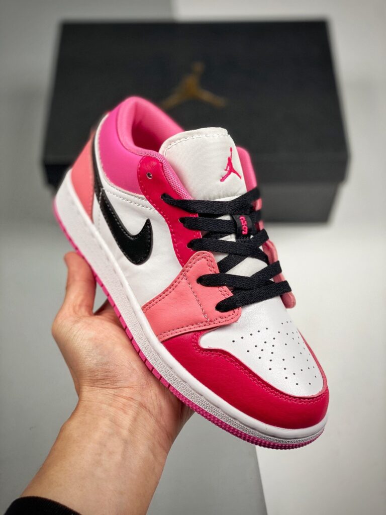 Air Jordan 1 Low Pink and Red 553560-162