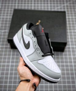 Air Jordan 1 Low Light Smoke Grey Red 553558-030