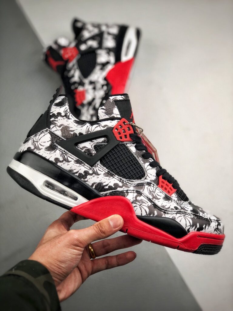 Air Jordan 4 ‘Tattoo’ Black/Fire Red-Black-White