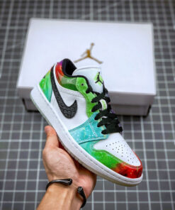 Air Jordan 1 Low ” Galaxy” White Multi