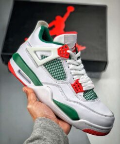 Air Jordan 4 Retro ” Do The Right Thing” White/Gorge Green-Varsity Red