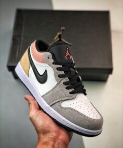 Air Jordan 1 Low Black/Magic Ember-Sundial-White DX4334-008