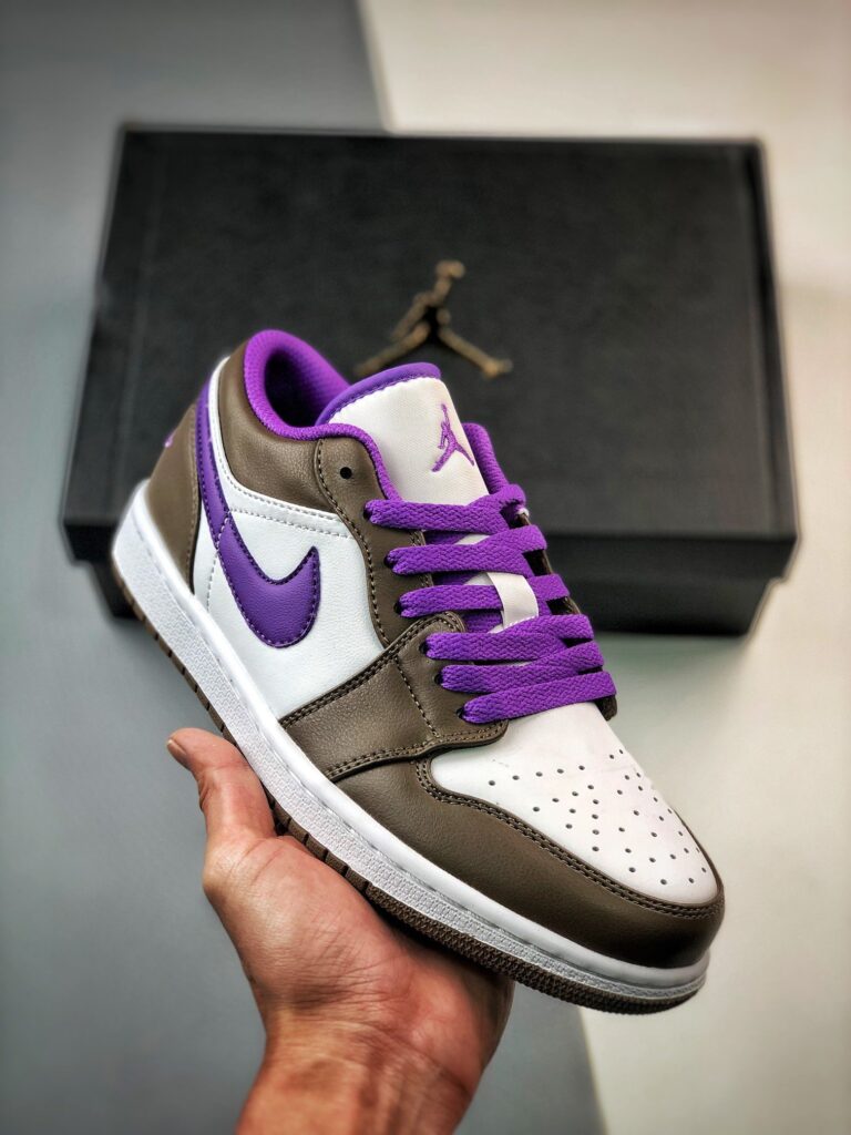 Air Jordan 1 Low Palomino/Wild Berry-White 553558-215