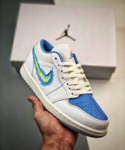 Air Jordan 1 Low ” Born To Fly” Sail/University Blue