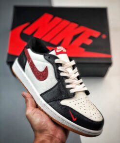 Air Jordan 1 Low OG Black White Red