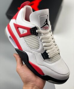Air Jordan 4 ” Red Cement” White/Fire Red-Black DH6927-161