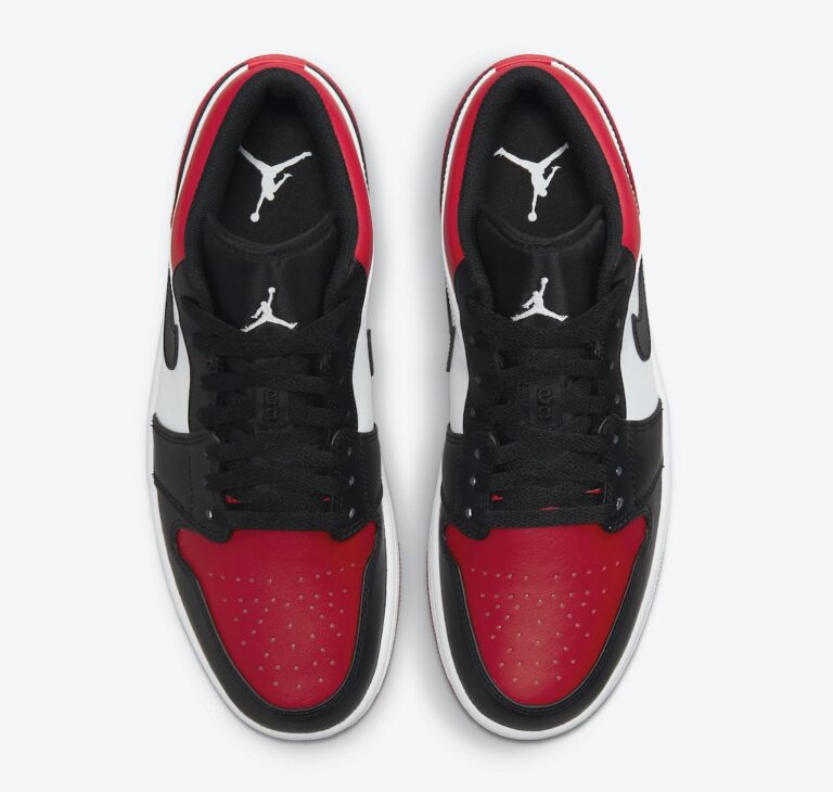 Air Jordan 1 Low 'Bred Toe' 5553558-612 - Image 5