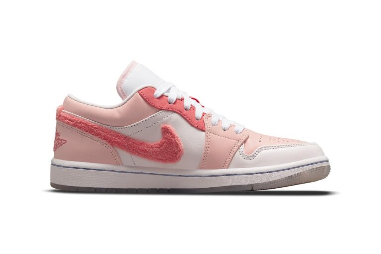 Air Jordan 1 Low White Pink Grey Shoes DM5443-666 - Image 2