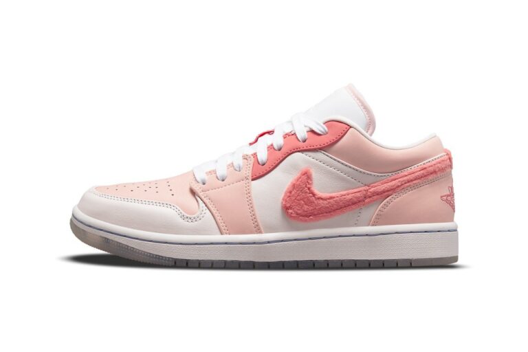 Air Jordan 1 Low White Pink Grey Shoes DM5443-666 - Image 3