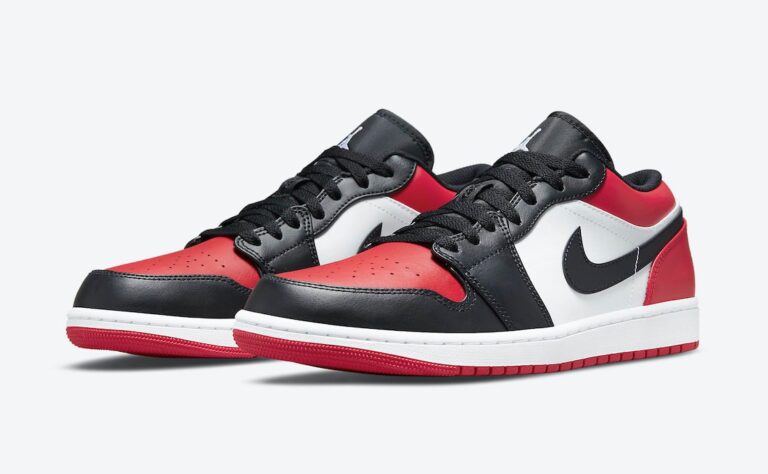 Air Jordan 1 Low 'Bred Toe' 5553558-612 - Image 4