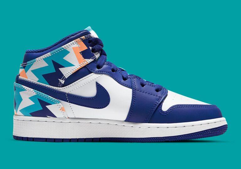 Air Jordan 1 Mid GS 'Geometric Pint' 555112-105 - Image 2