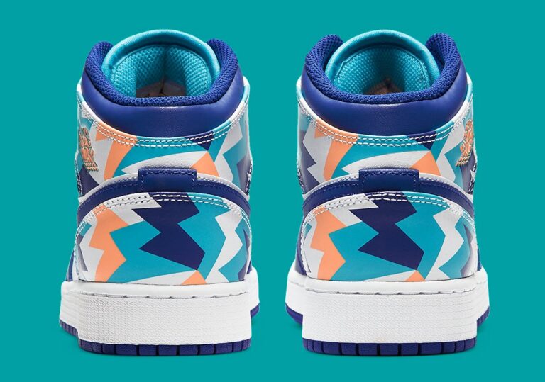 Air Jordan 1 Mid GS 'Geometric Pint' 555112-105 - Image 6