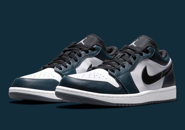 Air Jordan 1 Low 'Dark Teal' 553558-411 - Image 4