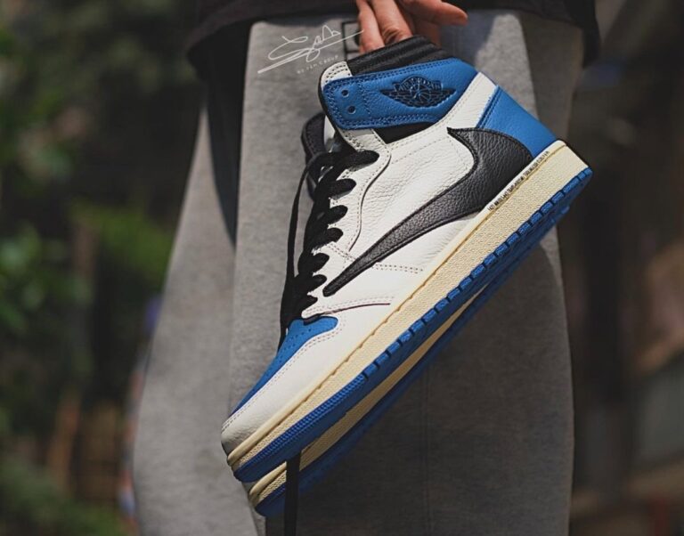 Fragment Design x Travis Scott x Air Jordan 1 Retro High DH3227-105 - Image 7
