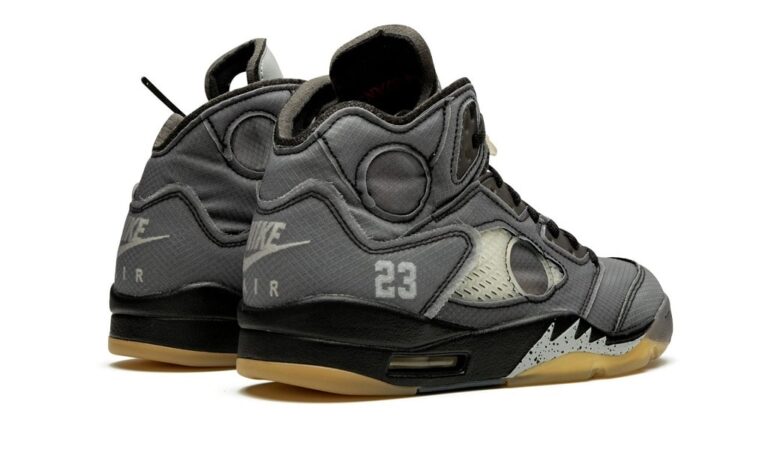 Nike Air Jordan 5 Retro Off-White Black - Image 3