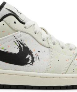 Air Jordan 1 Low 'Brushstroke Swoosh-Paint Splatter' DM3528-100