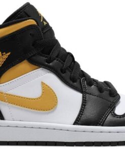 Air Jordan 1 Mid 'Black University Gold' 554724-177