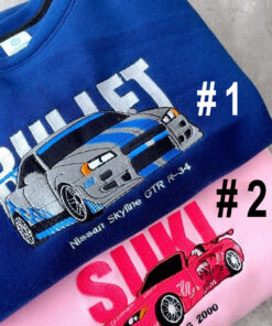 Suki And Brian Fast And Furious Embroidered Sweatshirt, Matching Embroidered Hoodies