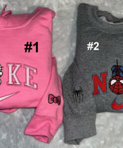 Hello Kitty And Spiderman Nike Embroidered Sweatshirt
