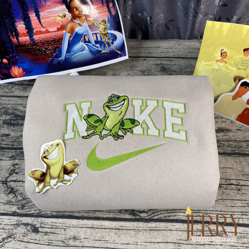 The Frog And The Princess Disney Nike Embroidered Sweatshirt - Image 3