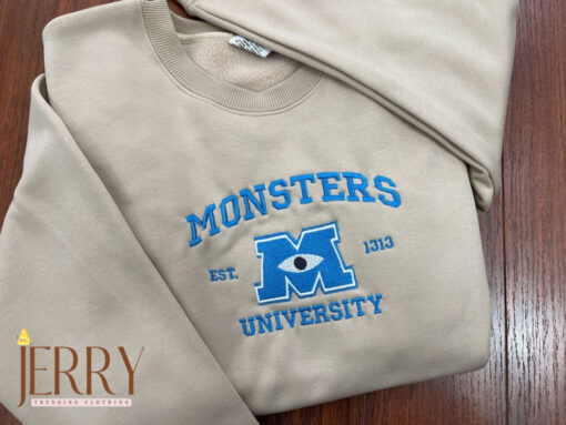Monster?s University Crewneck Embroidered Sweatshirts, Disney Embroidered Sweatshirts - Image 3
