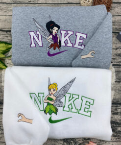 Vidia And Tinker Bell Disney Nike Embroidered Sweatshirt, Nike Embroidery Matching