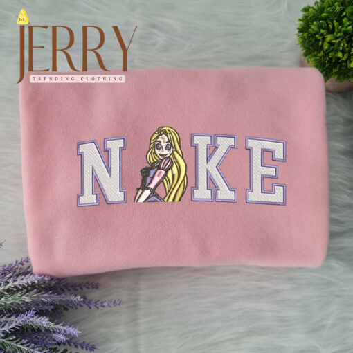 Tangled And Rapunzel Disney Couple Nike Embroidered Sweatshirts - Image 6