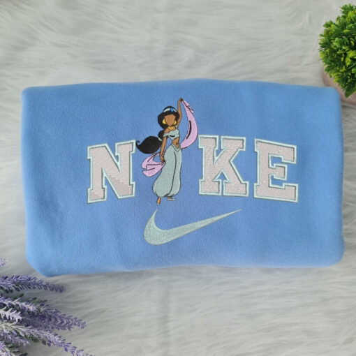 Aladdin and Jasmine Disney Nike Embroidered Sweatshirts - Image 4