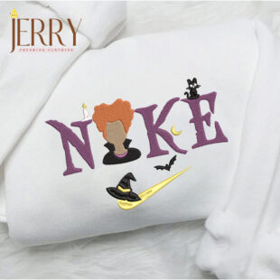 Winifred Sanderson Hocus Pocus Halloween Nike Embroidered Sweatshirt