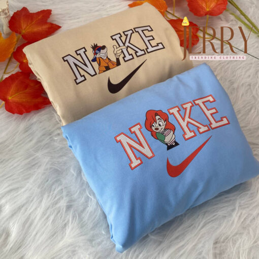 Roxanne And Goofy Disney Movie Nike Embroidered Sweatshirts - Image 2