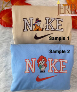 Roxanne And Goofy Disney Movie Nike Embroidered Sweatshirts