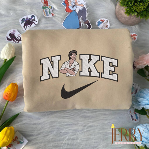 Ariel And Prince Eric The Little Mermaid Disney Nike Embroidered Sweatshirts - Image 3
