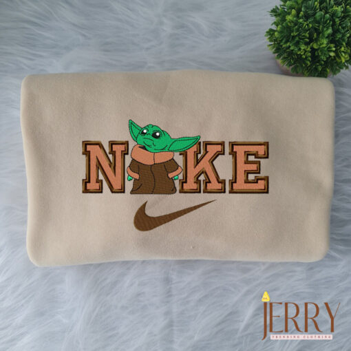 Baby Yoda Nike Embroidered Sweatshirt - Image 3