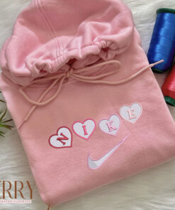 Cheap Nike Hearts Embroidered Sweatshirt, Valentines Day Gifts Girlfriend/Boyfriend