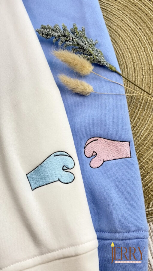 Branch And Poppy Trolls Band Nike Embroidered Sweatshirt, Matching Embroidered Hoodies - Image 2