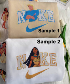 Captain John Smith And Pocahontas Disney Nike Embroidered Sweatshirts