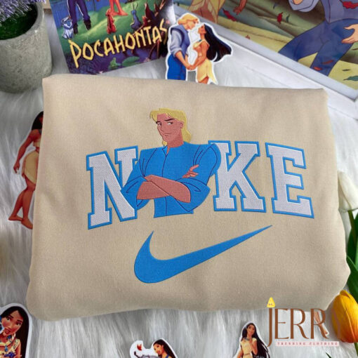 Captain John Smith And Pocahontas Disney Nike Embroidered Sweatshirts - Image 2