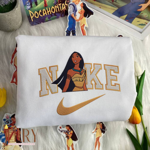 Captain John Smith And Pocahontas Disney Nike Embroidered Sweatshirts - Image 3