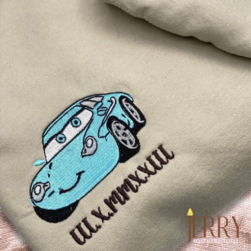 Cars Mcqueen Sally Couple Disney Embroidered Sweatshirt Anniversary Couple Matching Tee - Image 4