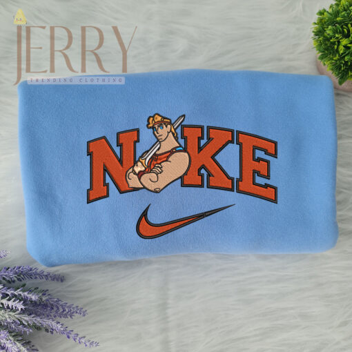 Cheap Hercules Disney Nike Embroidered Sweatshirt, Christmas Present For Couples - Image 3