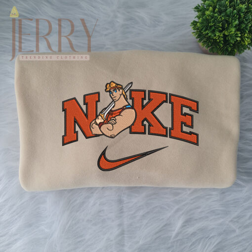 Cheap Hercules Disney Nike Embroidered Sweatshirt, Christmas Present For Couples - Image 4