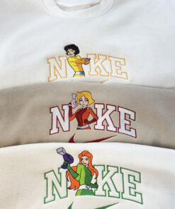 Cheap Clover Sam Alex Totally Spies Nike Embroidered Sweatshirt, Best Gift For Bestie